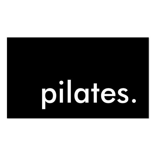 pilates. (color customizable) business card (front side)