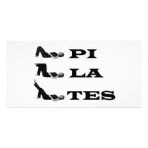 Pilates figures! customized photo card