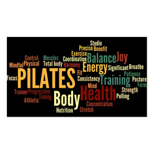 PILATES Instructor Business Card (front side)