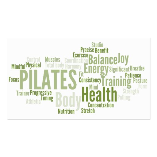 PILATES Instructor Business Card (front side)