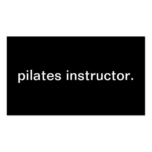 Pilates Instructor Business Card Template