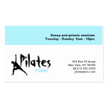 Pilates Studio Business Card White Blue