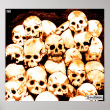 Pile-O-Skulls (aged) Canvas Print