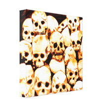 Pile-O-Skulls (aged) Canvas Print