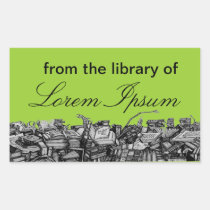 Pile of books - Bookplate Label stickers