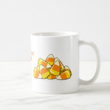 Pile of Candy Corn Halloween Template Mug