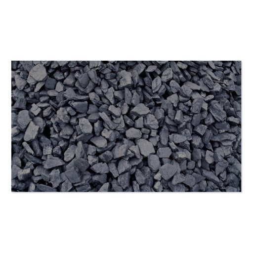 Pile of coal recently excavated from strip mine business card template (back side)