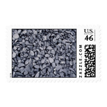 Pile of coal recently excavated from strip mine stamp