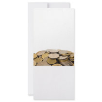 Pile of coins rack card template