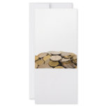 Pile of coins rack card template