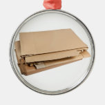 Pile of corrugated cardboard ornaments