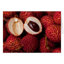 Pile of lychees cards