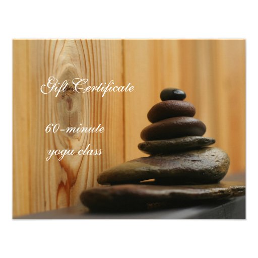 Pile of Meditation Stones Gift Certificate Personalized Invites