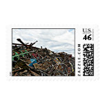Pile of Metal Junk for Recycling postage