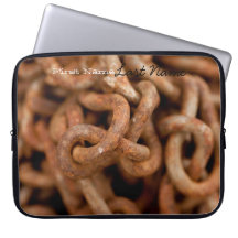 Pile of Rusty Chains; Customizable Laptop Computer Sleeves