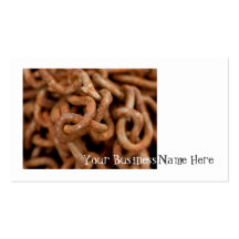 Pile of Rusty Chains; Promotional Business Card Template