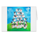 Pile of sheep greeting card