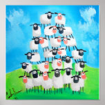 Pile of sheep poster