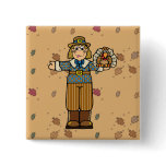 pilgrim boy with turkey buttons