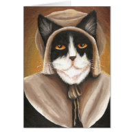 Pilgrim Cat Puritan in Colonial Dress Card