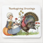 Pilgrim Girl - Customize text option Mouse Pad