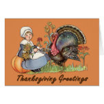 Pilgrim Girl Greeting Card