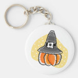 pilgrim pumpkin keychain