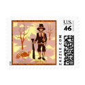 PILGRIM TURKEY HUNTING postage