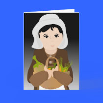 Pilgrim Woman Thanksgiving Card