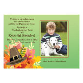 Pilgrim's Hat Birthday Photo Invitation