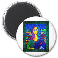 Piliero Mona Lisa 2 Inch Round Magnet