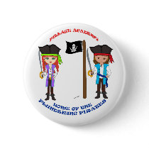 Pillage Academy Capt Thaddeus & Mad Morgan Button by KirstenEdwards Pillage Academy Capt Thaddeus & Mad Morgan Button