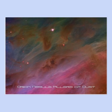 Pillars of Dust, Orion Nebula telescope image Postcard