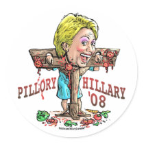 Pillory Hillary Anti-Hillary Sticker