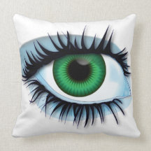 Pillow abstract background with eye