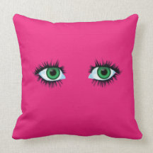 Pillow abstract background with eyes