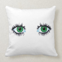 Pillow abstract background with eyes