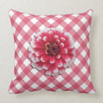Pillow - BiColor Zinnia on Lattice pillows