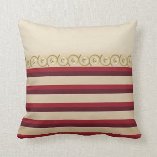Pillow - Classy Vintage Style Striped Pillow