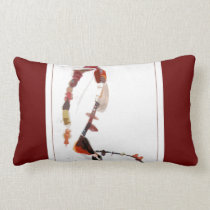 Pillow-Coral and Black Glass pillows