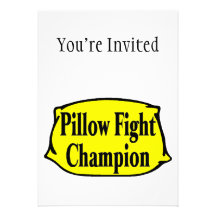 Pillow Fight Champion Personalized Announcements
