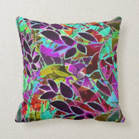 Pillow Floral Abstract Artwork