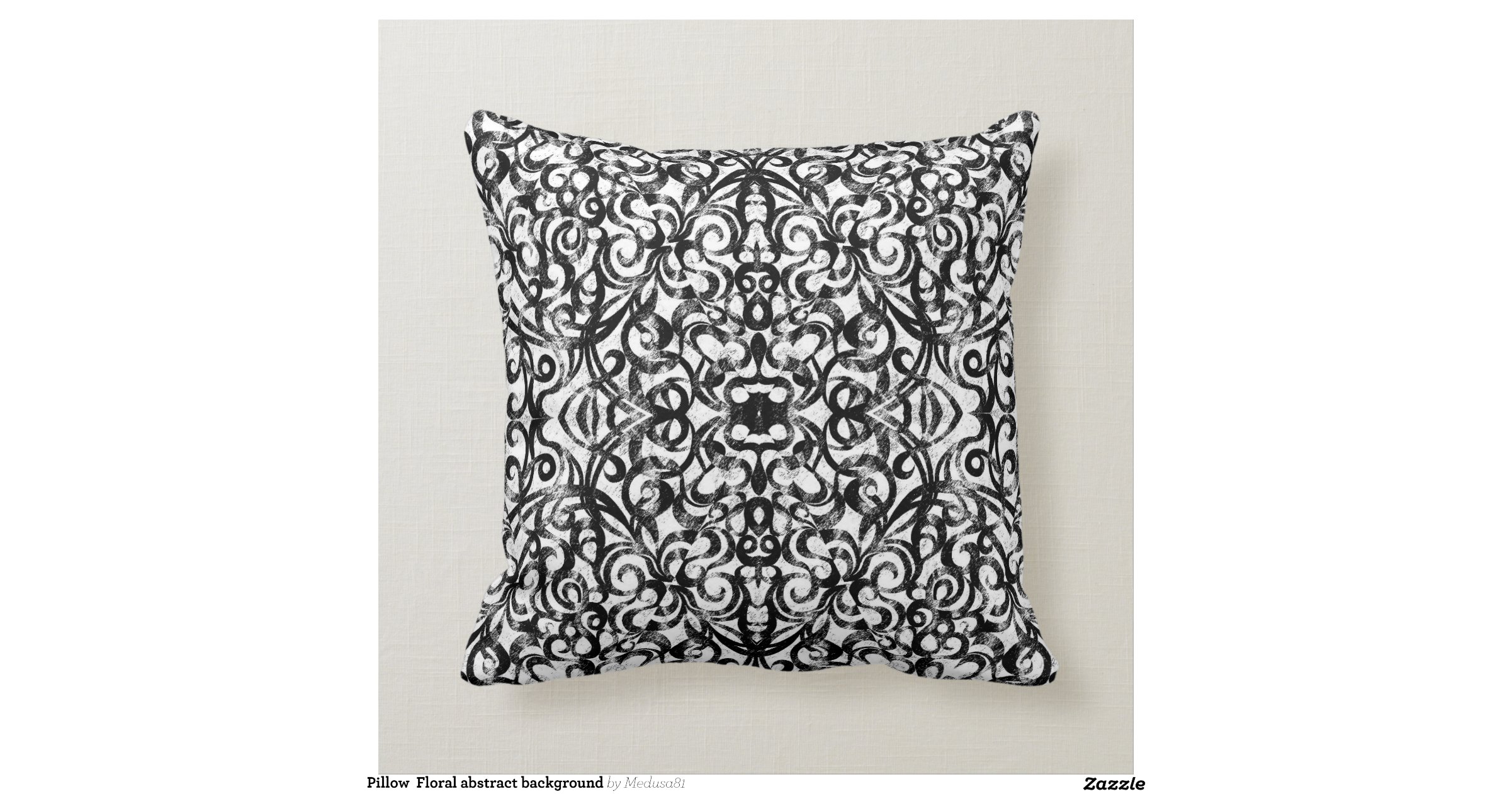 Pillow Floral abstract background Zazzle