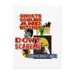 PILLOW HALLOWEEN BREAST CANCER POST CARD