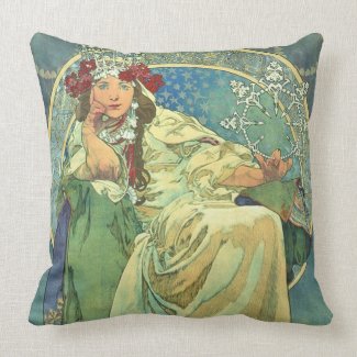 Pillow Mucha Alfons Princezna Hyacinta 1911