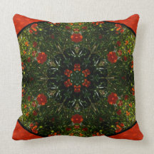 Pillow: Orange Flower Garden Explosion