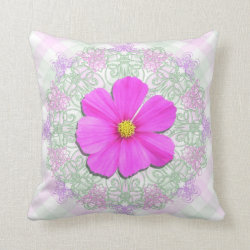 Pillow - Personalized - Dark Pink Cosmos Lace Latt