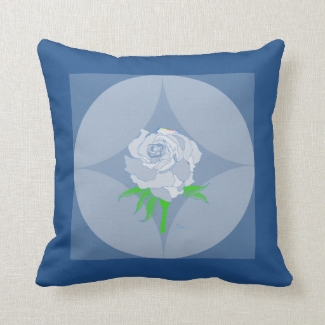 Pillow - Rose and Geometric Background