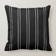 Pillow Stripe Black White Cushion