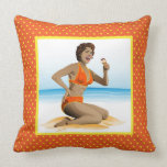 Pillow summer pin-up with ice cream